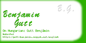 benjamin gutt business card